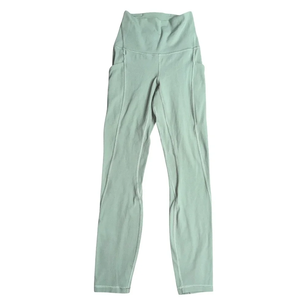Lululemon Align High-Rise Pant with Pockets Women 2 Mint Green Excellent Nulu